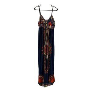 Long Maxi Dress Summer Dress Adjustable Shoulder Straps Size Small EUC #0316